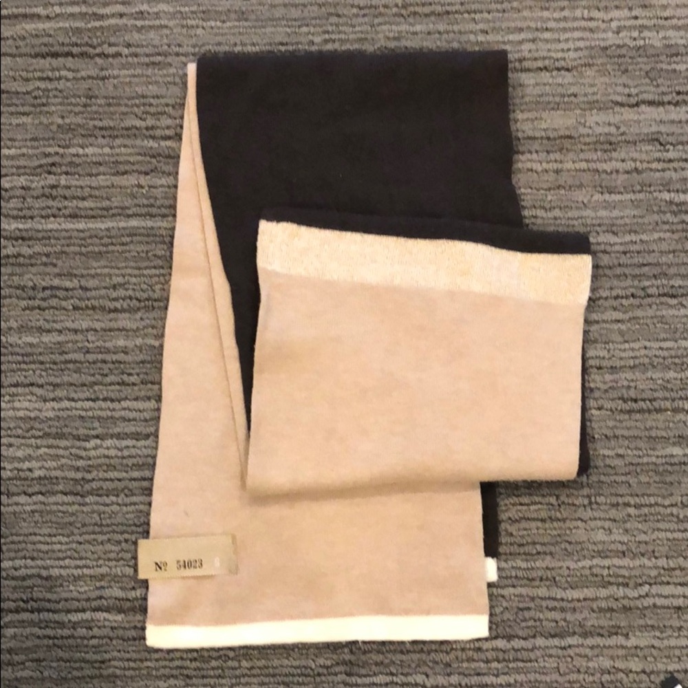 Gap color block scarf - brown, camel, sparkle.